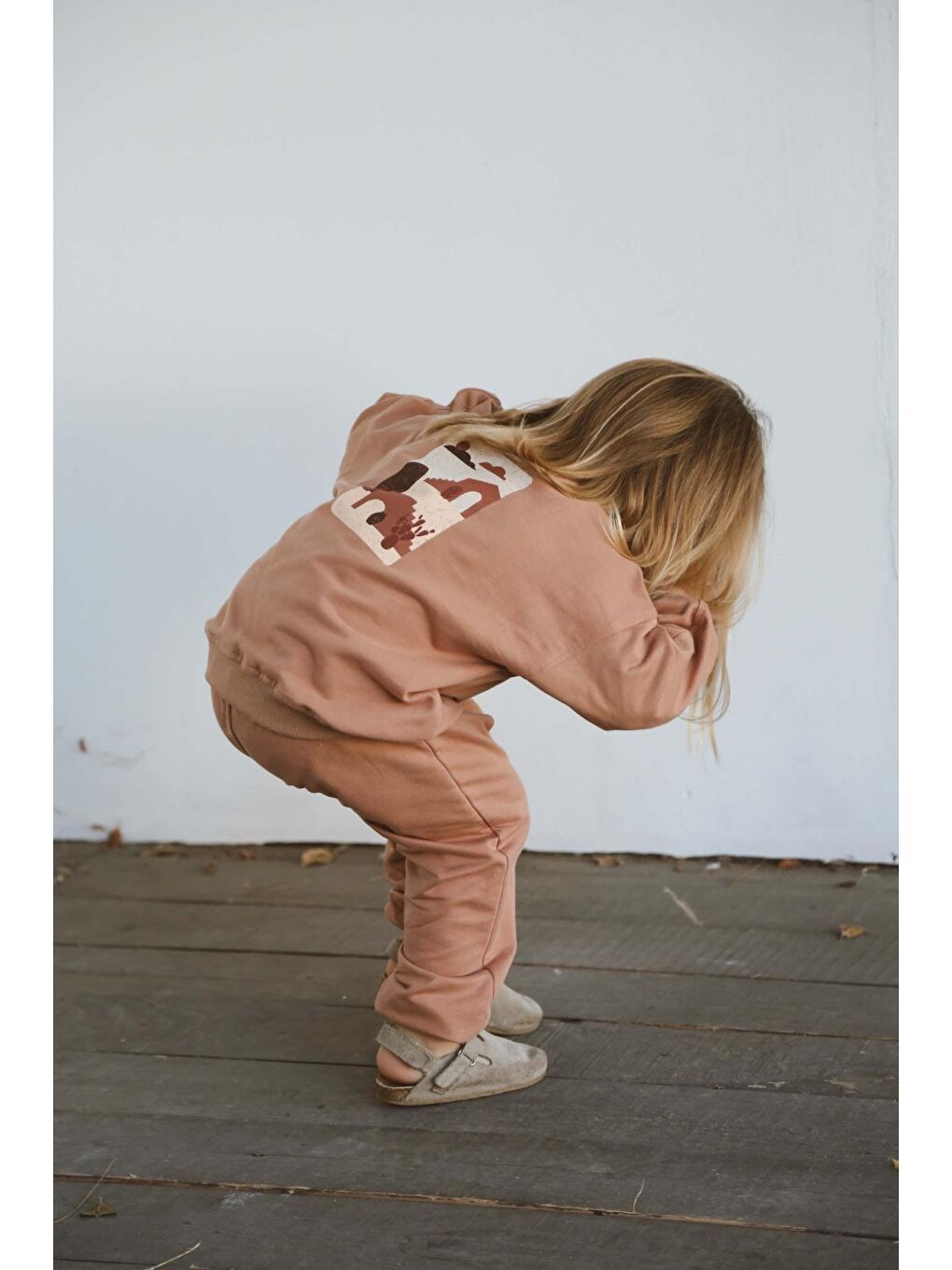 Kahverengi Sütlü Kahve Sırt Baskılı Mevsimlik Eşofman Takımı-7