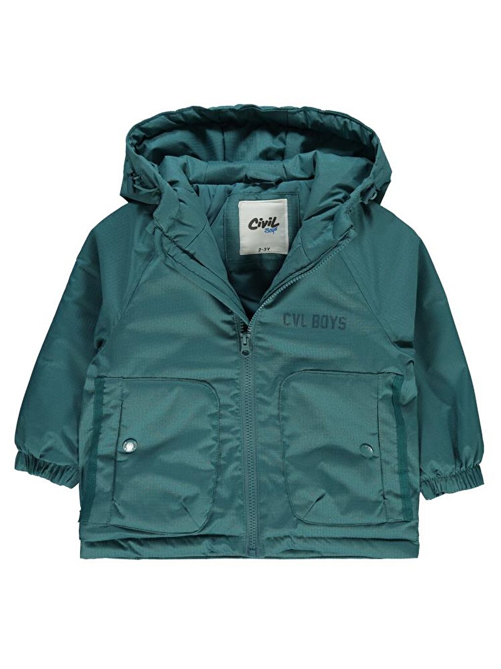 Petrol Boys Yan Torba Cepli 2-5 Yaş Mont