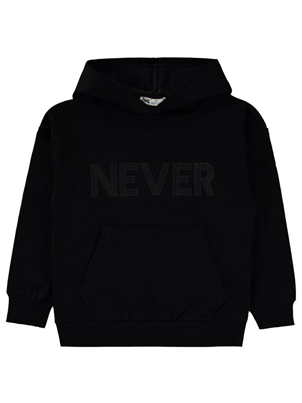 Siyah Boys Neber Baskılı 10-13 Yaş Sweatshirt