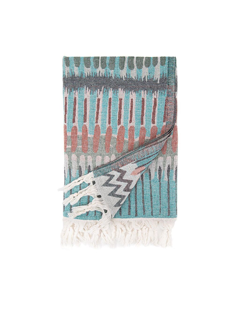 Yeşil Mayra Peştemal %100 Organik Pamuk Jakarlı 90x180 Cm-2