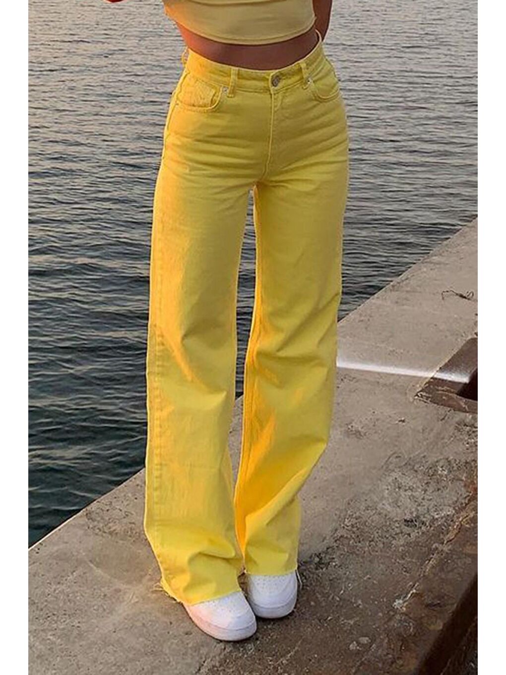 Sarı Palazzo Jean Mg1189-1
