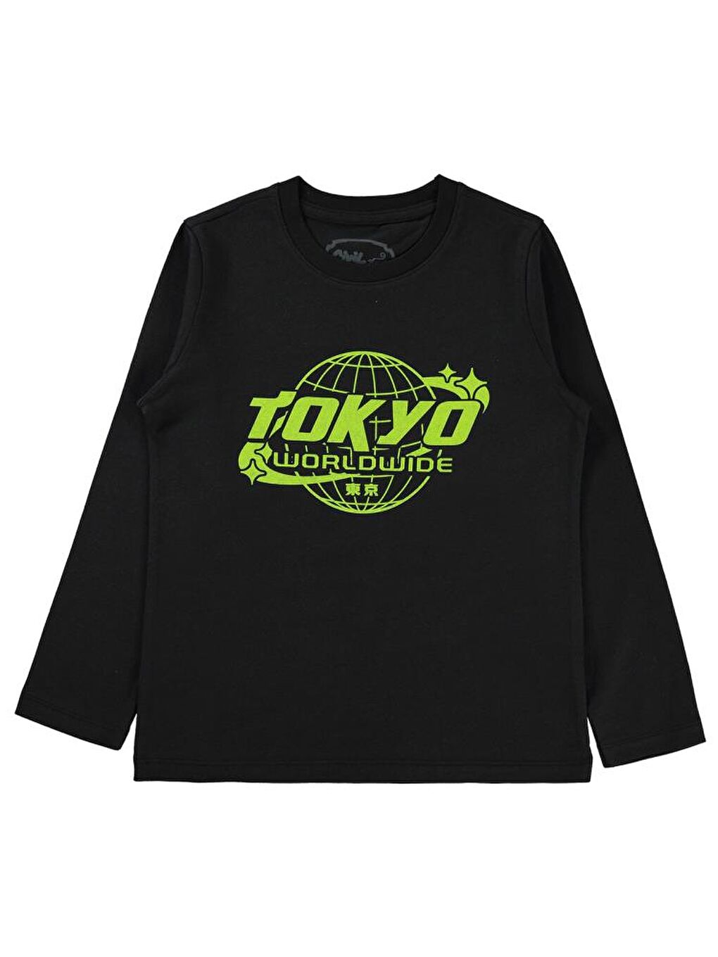 Siyah Boys Tokyo Baskılı 6-9 Yaş Sweatshirt