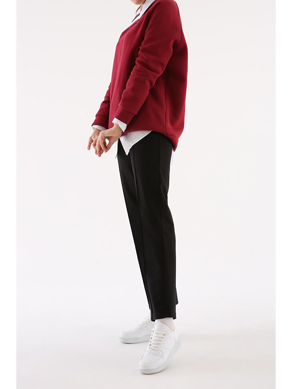 Siyah Büyük Beden Cepli Eşofman Altı-3