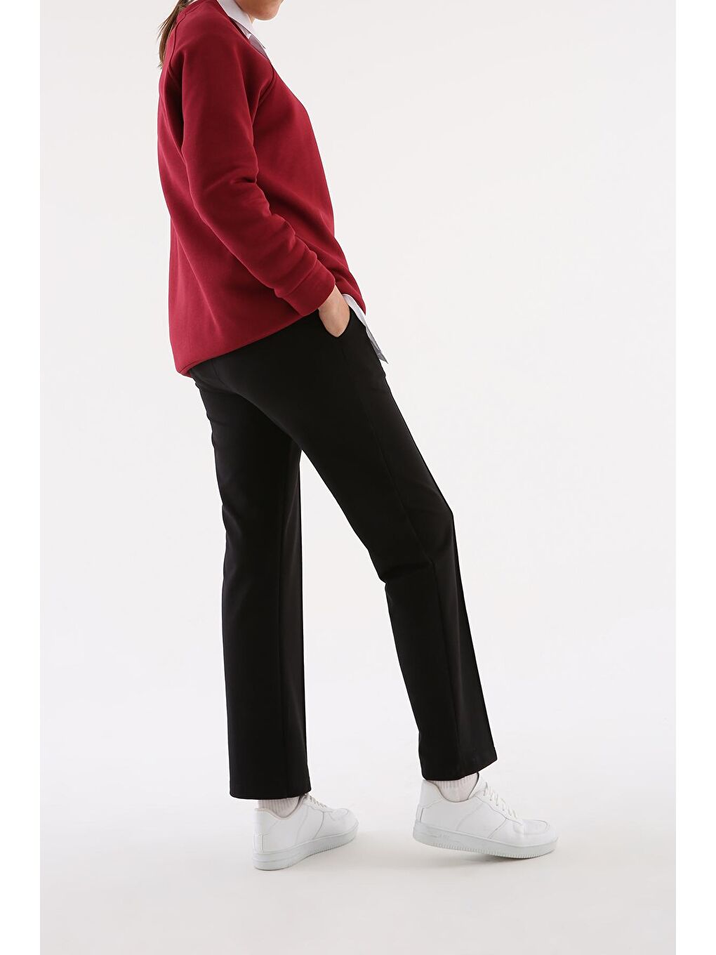 Siyah Büyük Beden Cepli Eşofman Altı-4