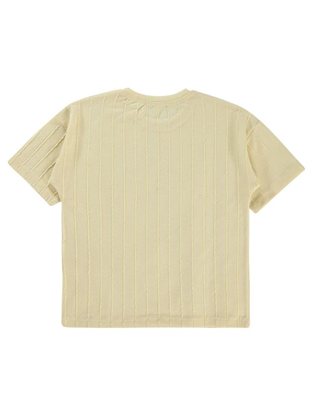 Bej Boys Kendinden Desenli 10-13 Yaş Tişört-1