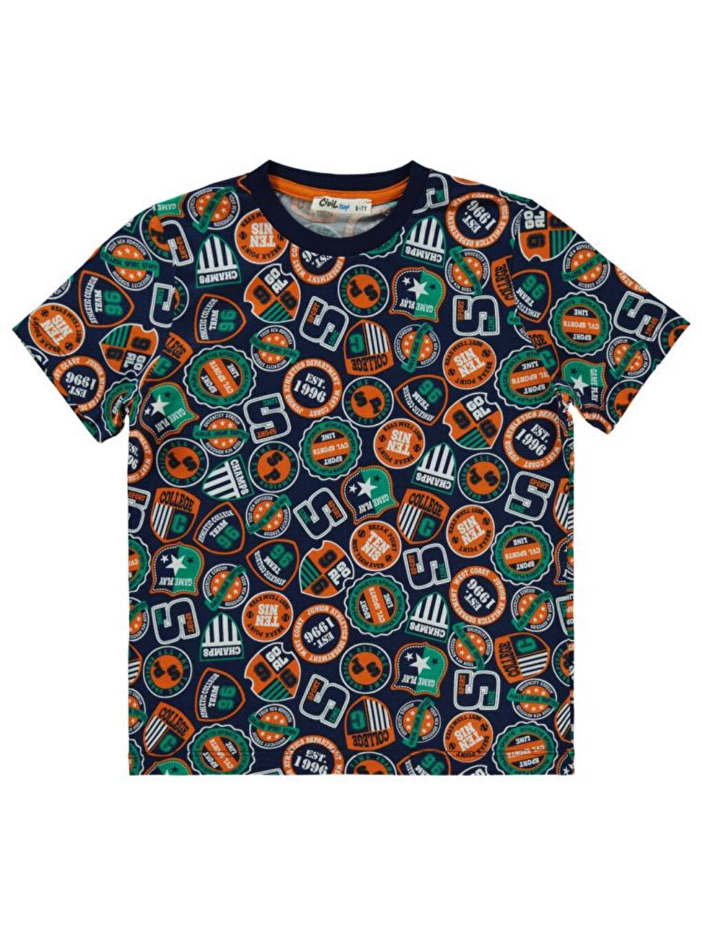 Lacivert Boys College Sports Empirme 6-9 Yaş Tişört