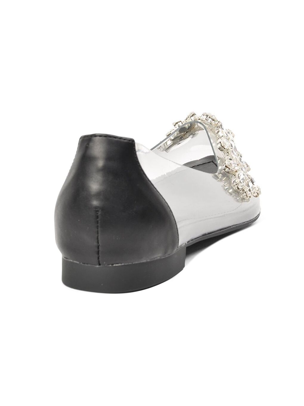 K305 Siyah Taşlı Şeffaf Kadın Günlük Ayakkabı-3
