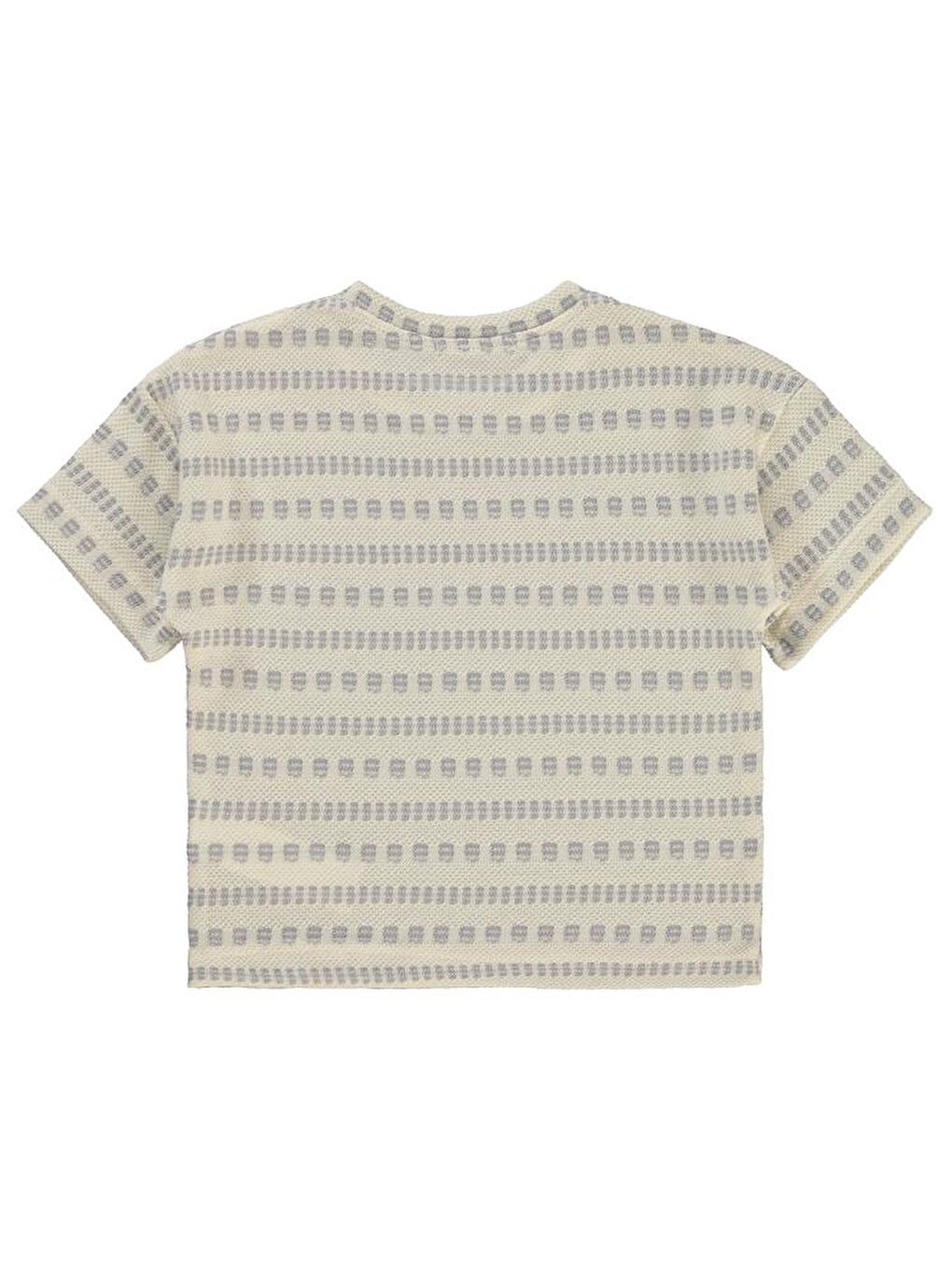 Gri Boys Kendinden Desenli 2-5 Yaş Tişört-1