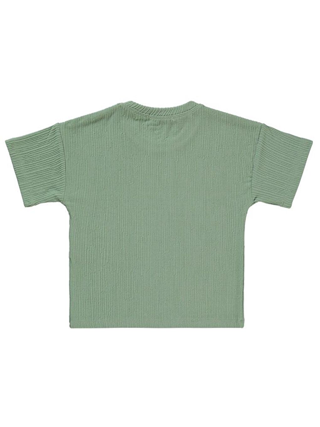 Haki Boys Kendinden Desenli 2-5 Yaş Tişört-1