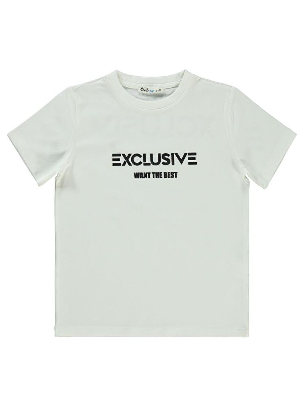 Beyaz Boys Exclusıve Baskılı 6-9 Yaş Tişört-1