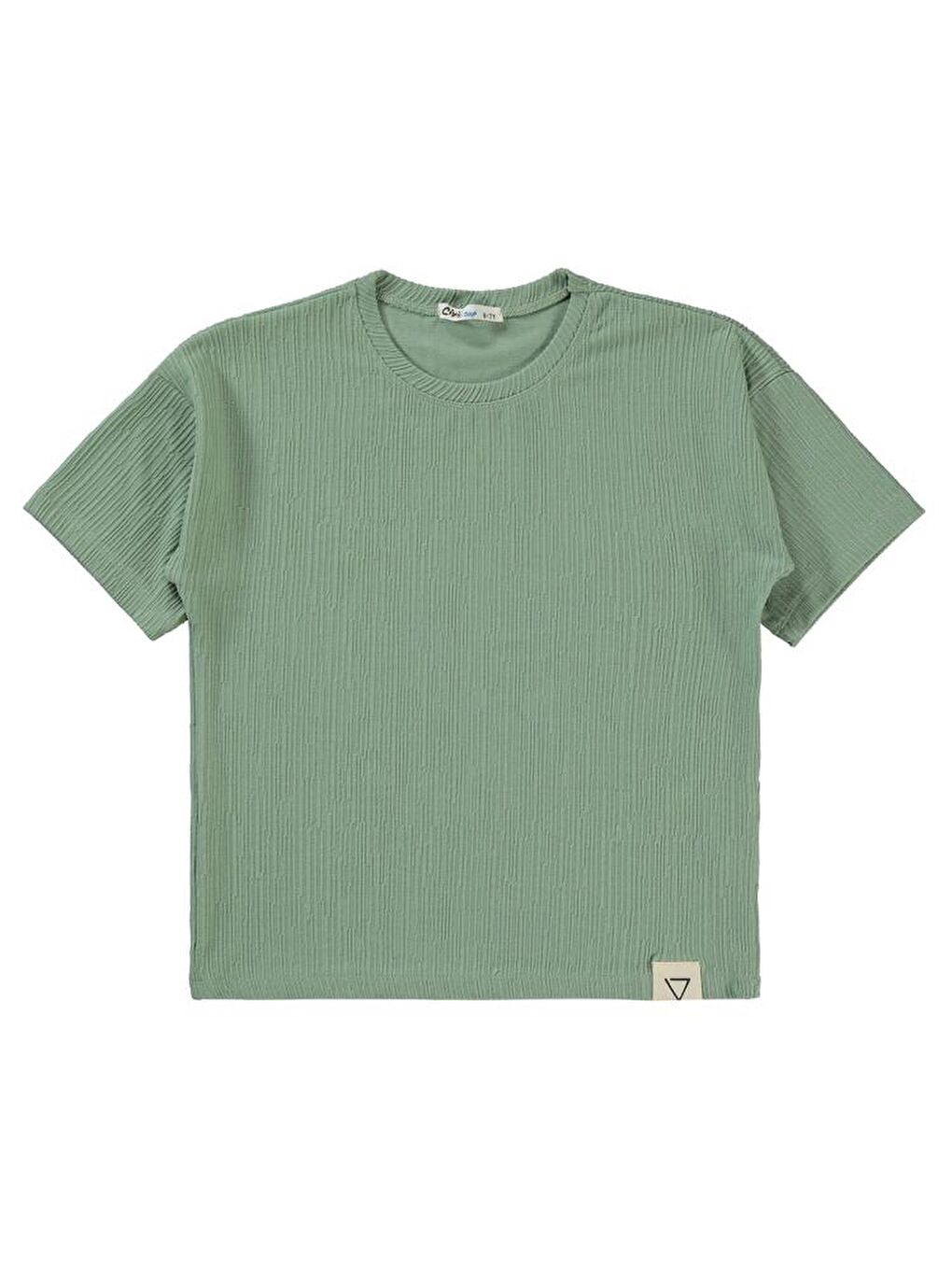 Haki Boys Kendinden Desenli 10-13 Yaş Tişört-2