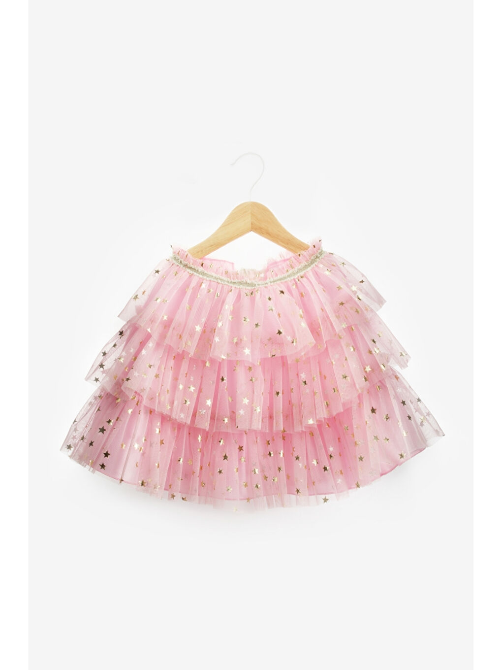 Beyaz Yıldızlı Kız Çocuk Kısa Pelerin-4