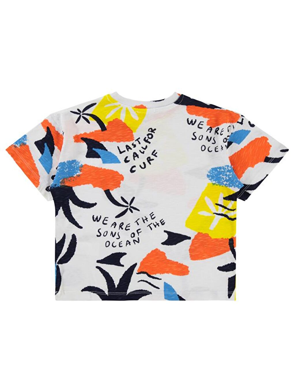 Beyaz Boys Sea Baskılı 10-13 Yaş Tişört-2