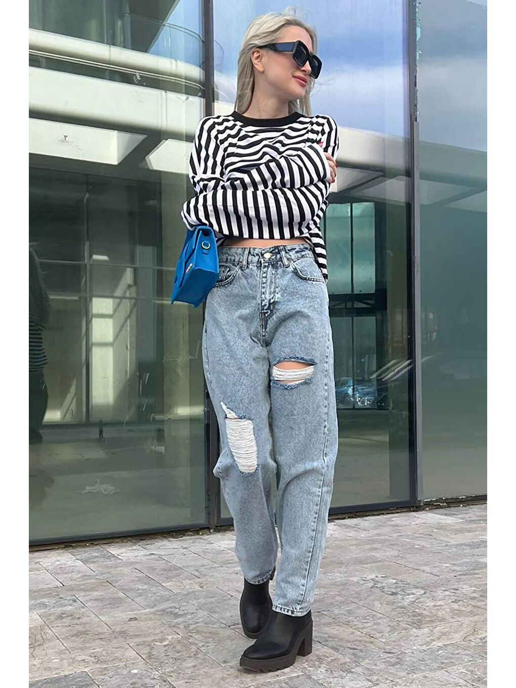 Mavi Yırtık Jean Mg1156-3