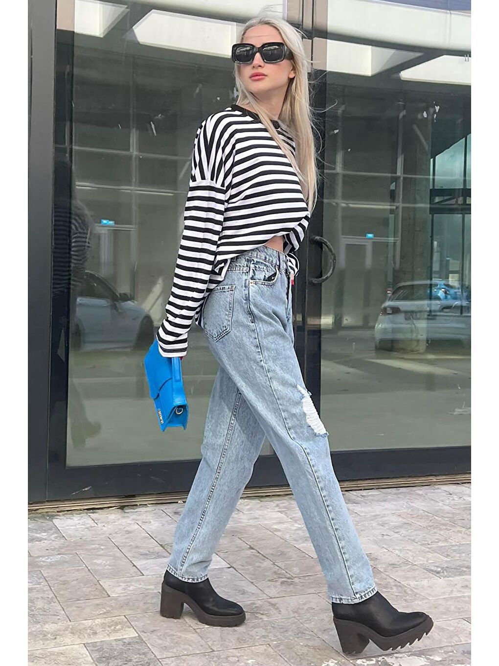 Mavi Yırtık Jean Mg1156-4