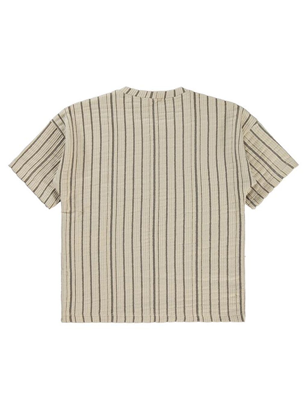 Kahverengi Boys Kendinden Desenli 6-9 Yaş Tişört