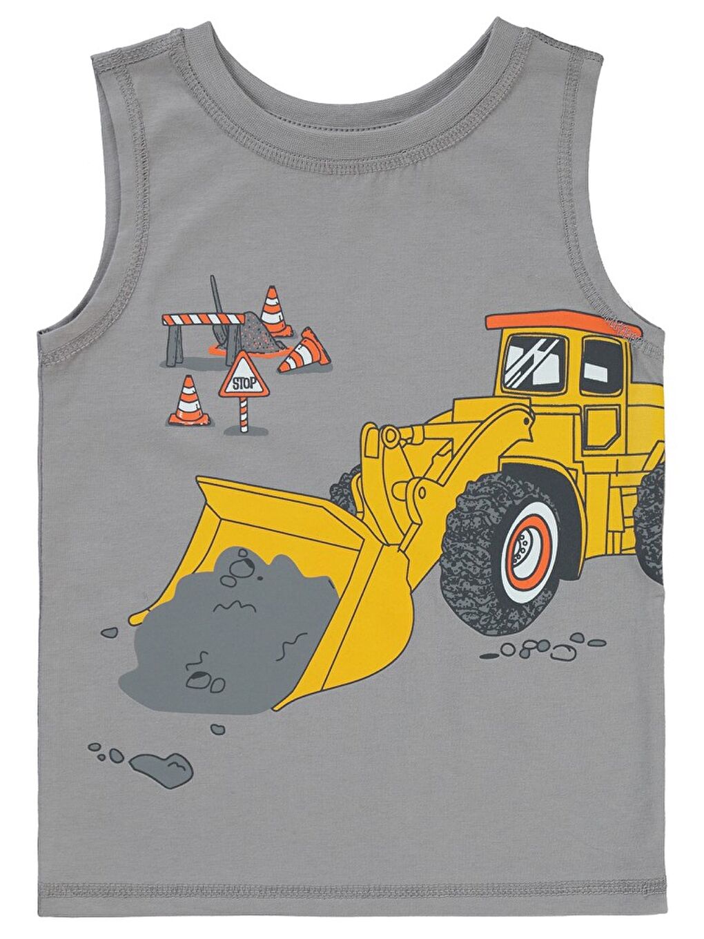 Gri Boys Stop Baskılı 2-5 Yaş Tişört-1