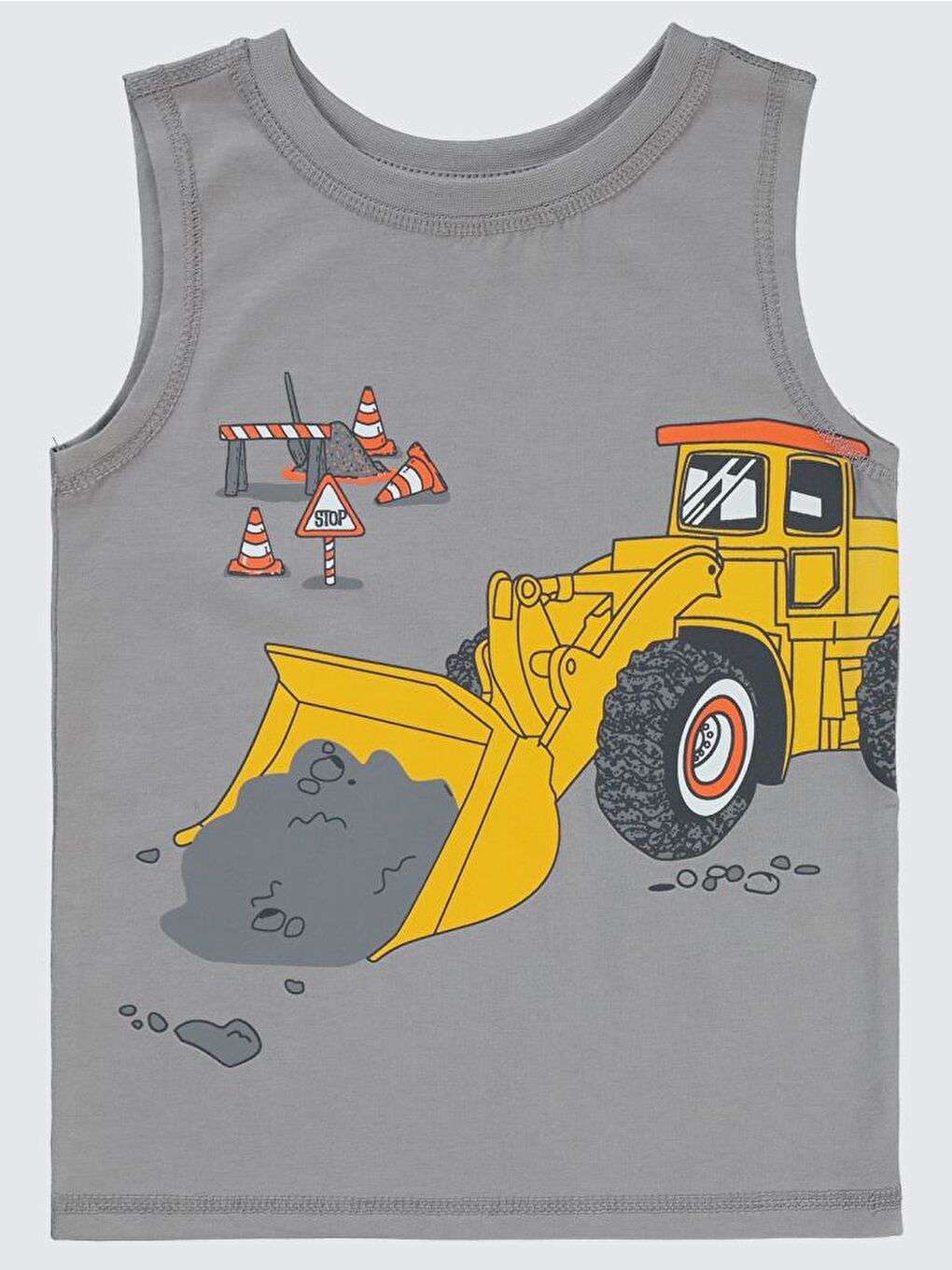 Gri Boys Stop Baskılı 2-5 Yaş Tişört-2