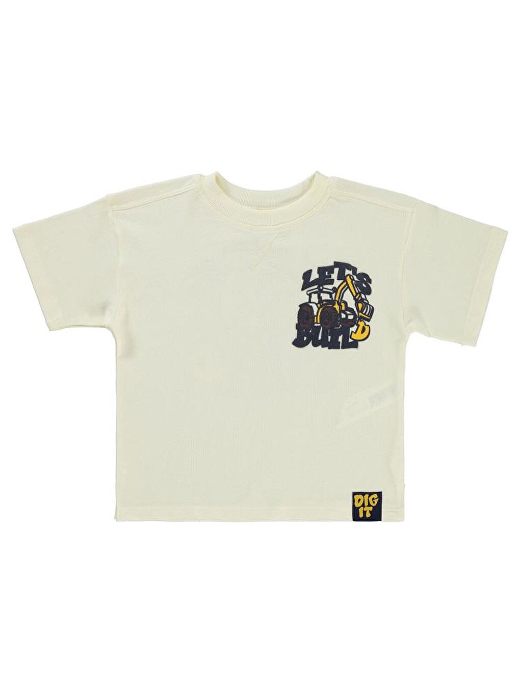Ekru Boys Lets Buıld Baskılı 2-5 Yaş Tişört-2