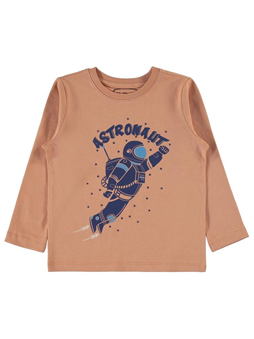 Kahverengi Boys Astronaut Baskılı 2-5 Yaş Sweatshirt