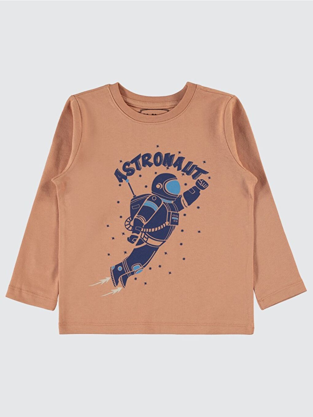 Kahverengi Boys Astronaut Baskılı 2-5 Yaş Sweatshirt-3