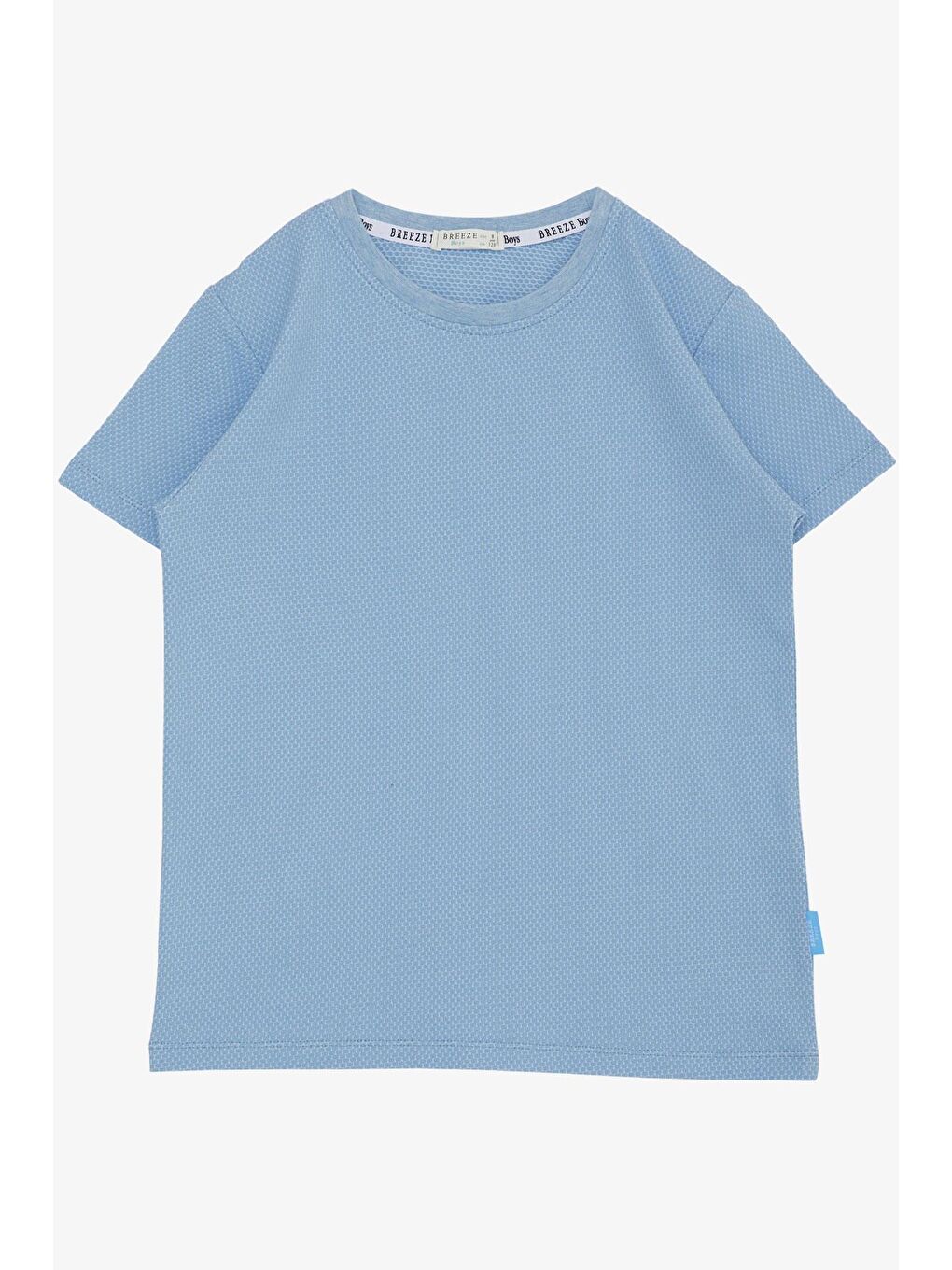 Erkek Çocuk Tişört Bal Peteği Desenli Açık Mavi (7 Yaş)-2