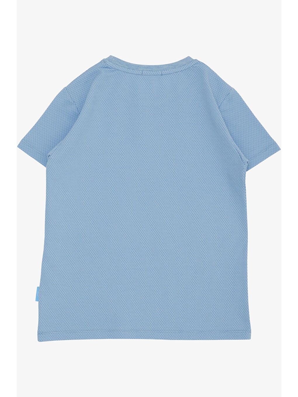 Erkek Çocuk Tişört Bal Peteği Desenli Açık Mavi (7 Yaş)-3