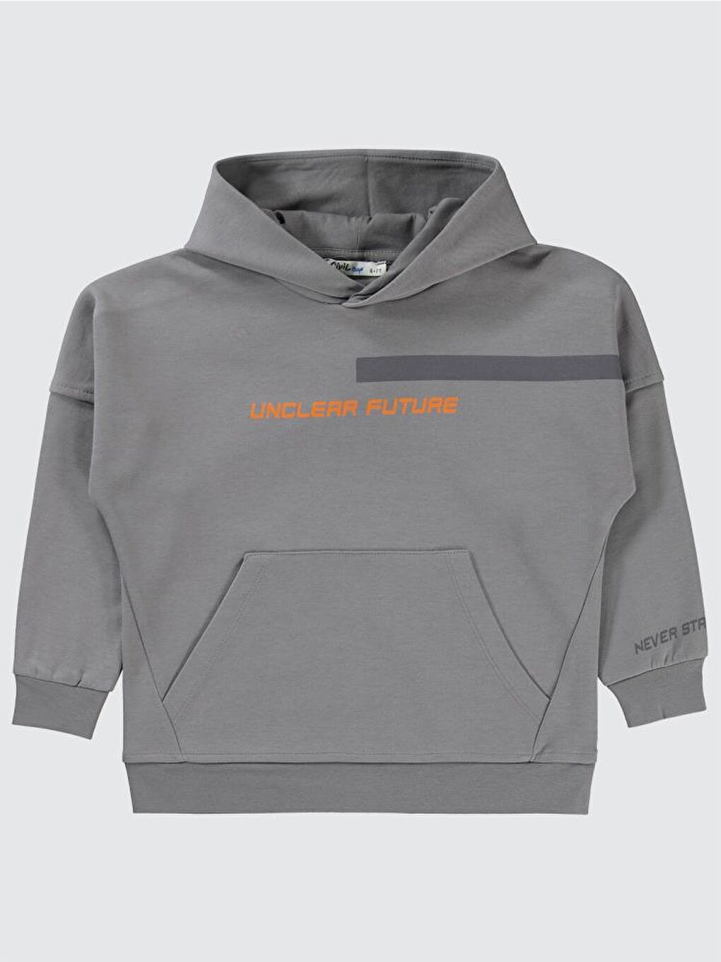 Gri Boys Unclear Future Baskılı 6-9 Yaş Sweatshirt-1
