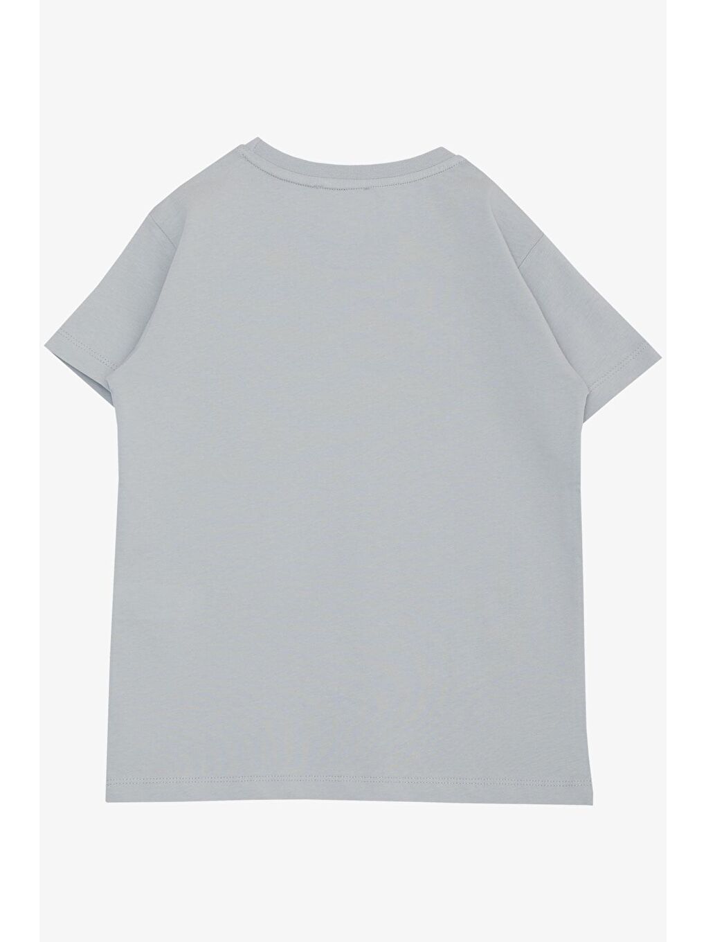 Erkek Çocuk Tişört Yazı Baskılı Cepli Gri (8-12 Yaş)-4