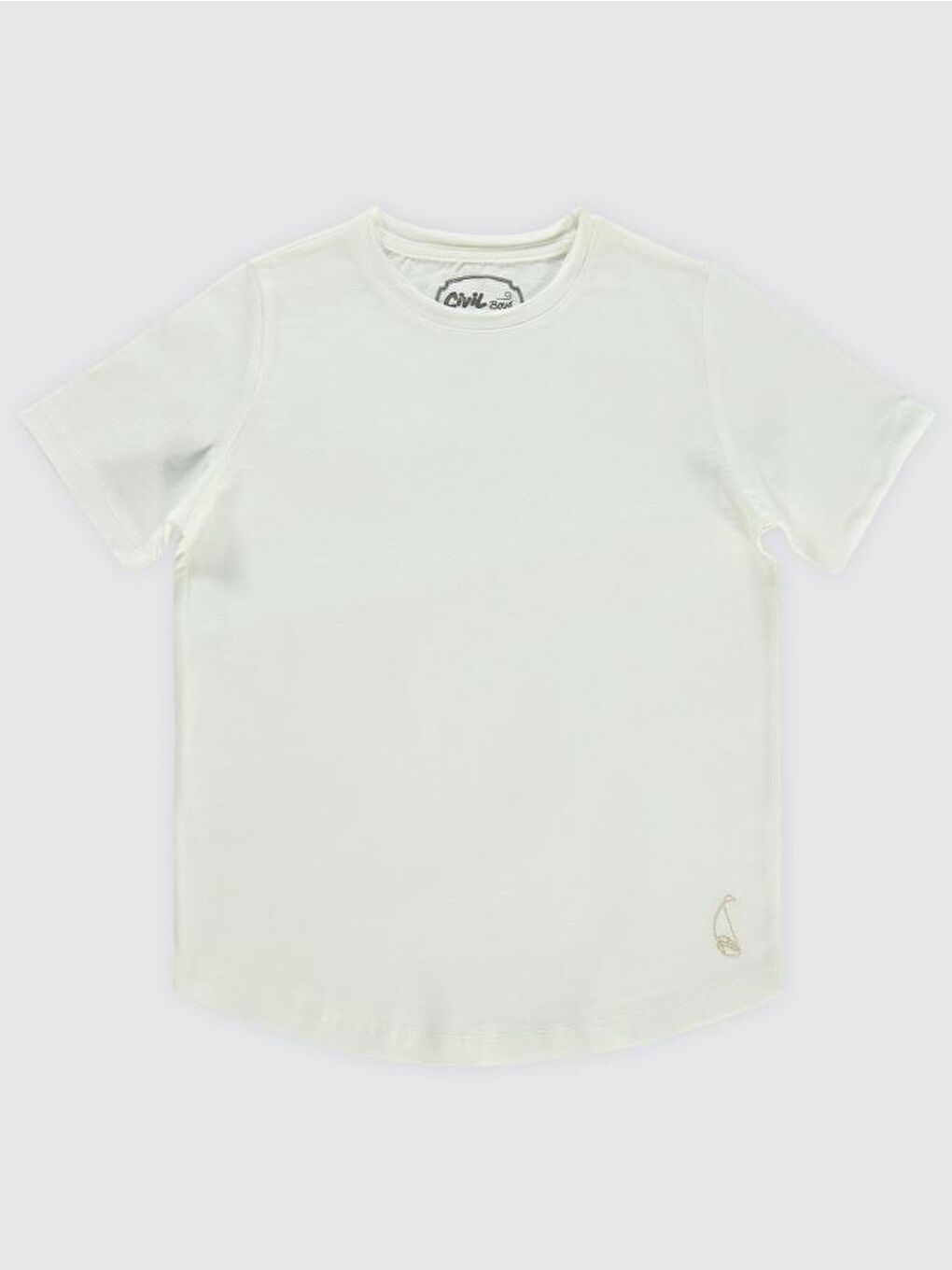 Ekru Boys Flamlı Yelkenli Nakışlı 10-13 Yaş Tişört