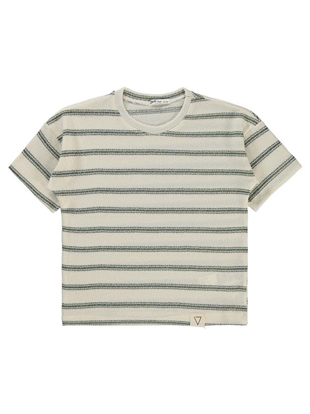Haki Boys Çizgili 6-9 Yaş Tişört
