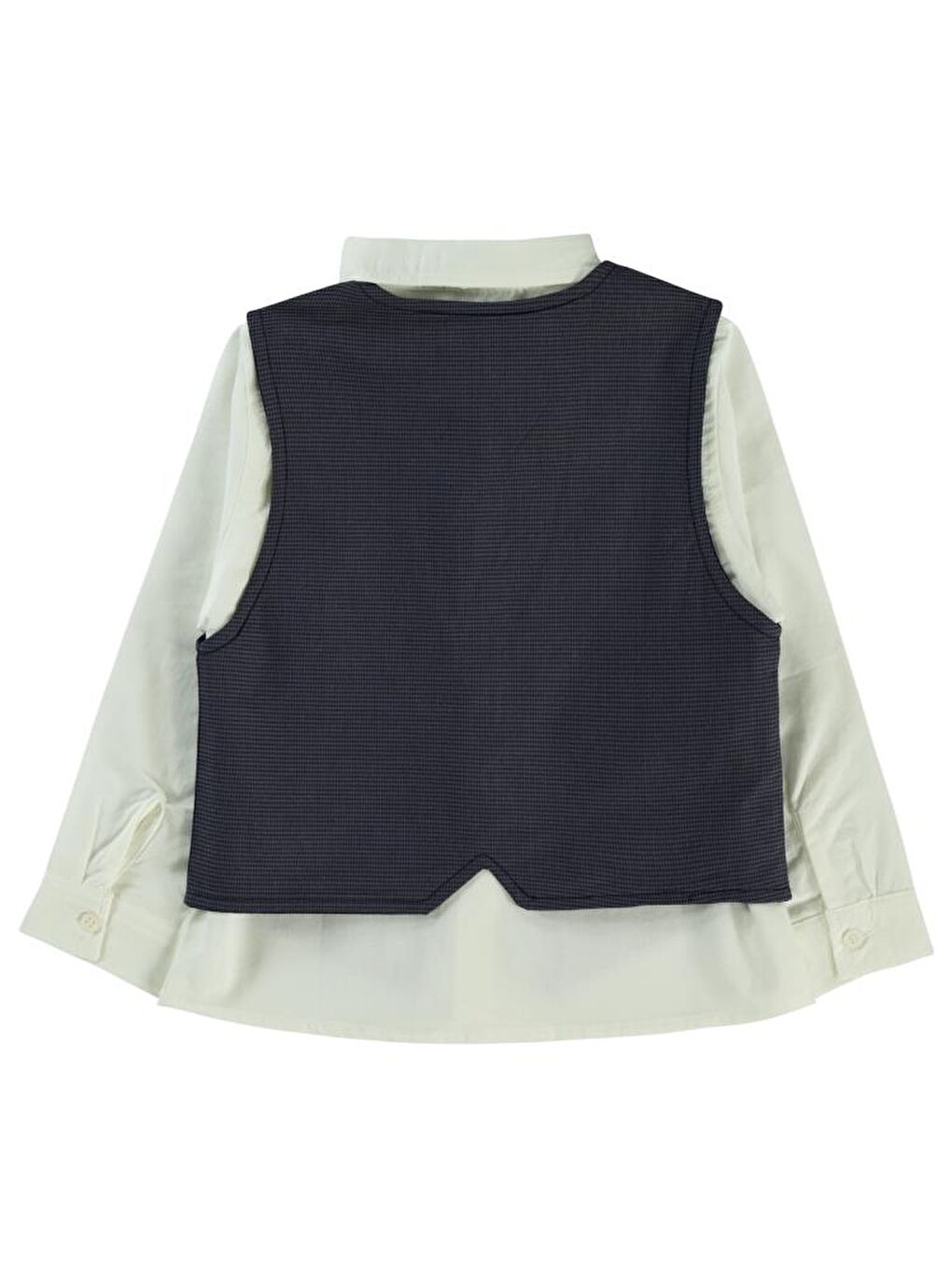 Lacivert Boys Papyonlu Yelekli 2-5 Yaş Gömlek-4