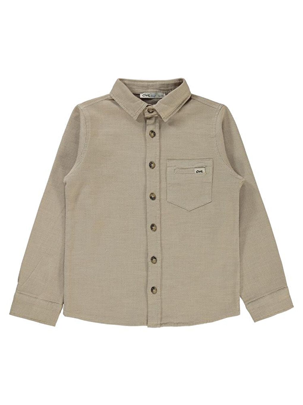 Bej Boys Desıgn Armalı 6-9 Yaş Gömlek-1