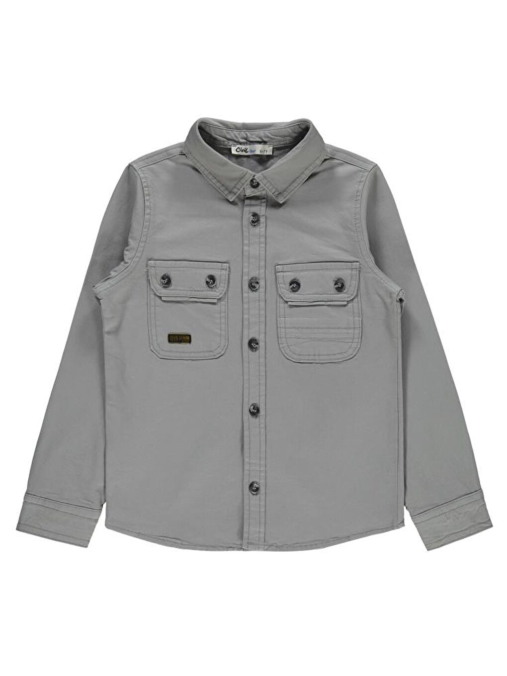 Gri Boys Cebi Armalı 6-9 Yaş Gömlek