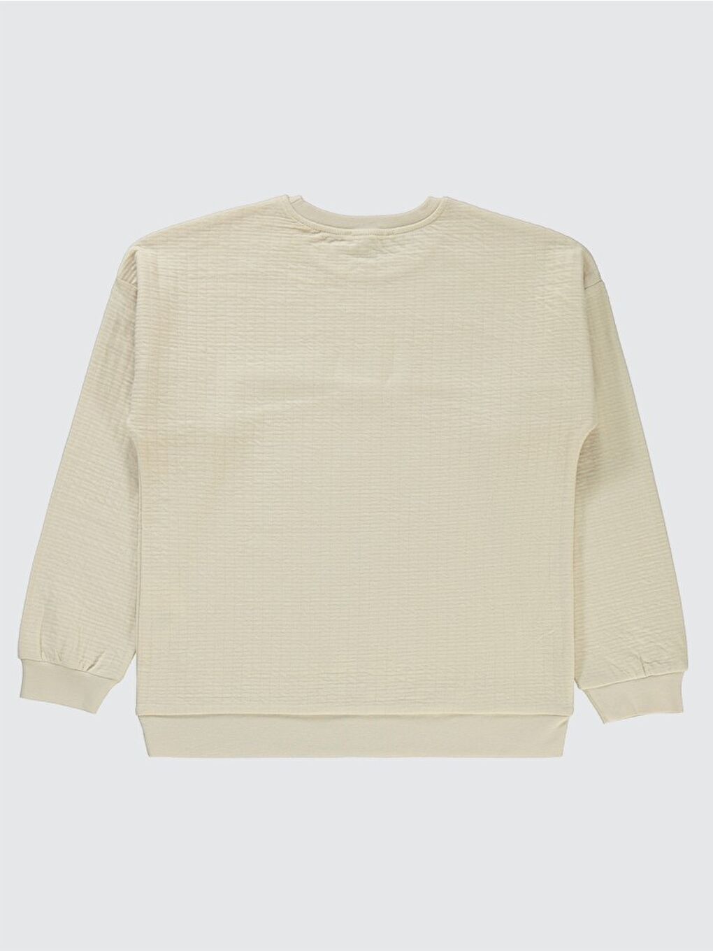 Bej Girls Kalp Baskılı 10-13 Yaş Sweatshirt-4