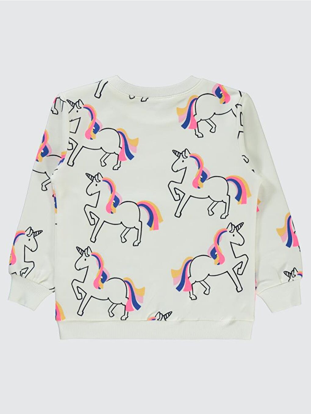 Ekru Girls Renkli Empirme 2-5 Yaş Sweatshirt