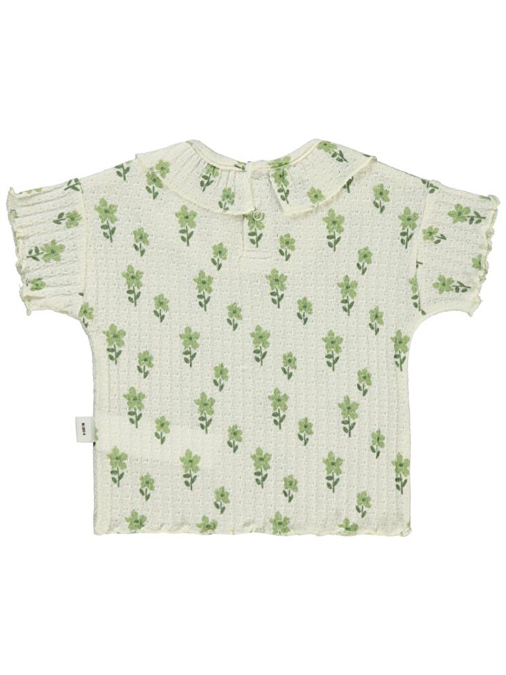 Ekru Baby Çiçek Empirme 6-18 Ay Tişört-1