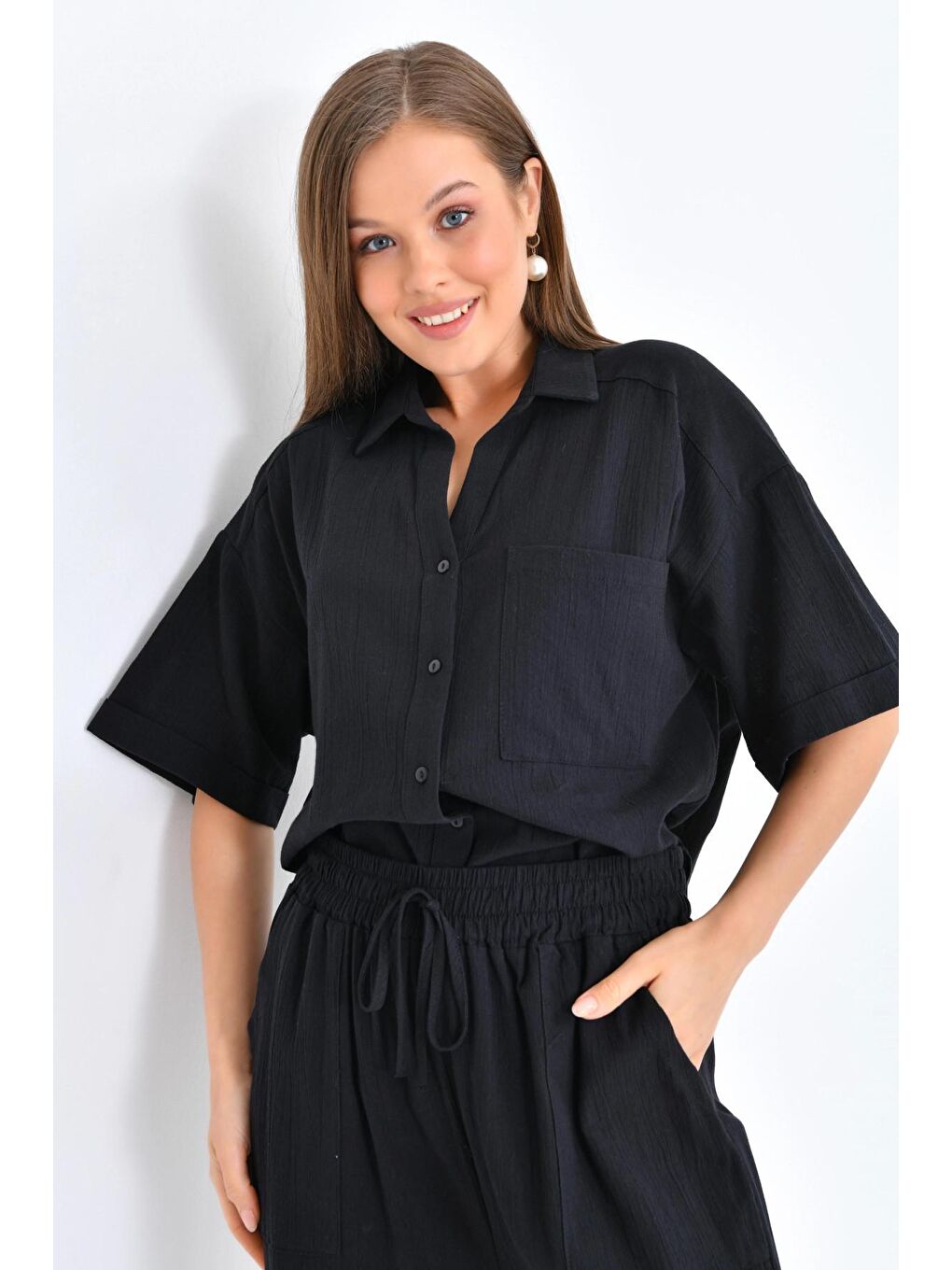 Kadın Siyah Renk İkili Takım-3