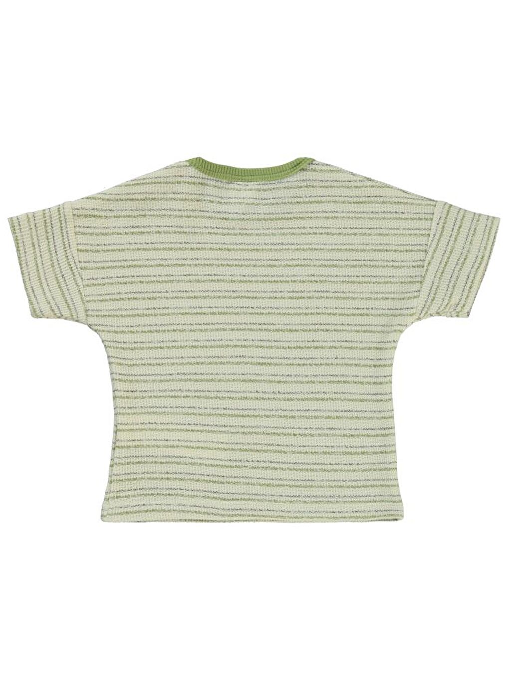 Ekru Baby Çizgili 6-18 Ay Tişört