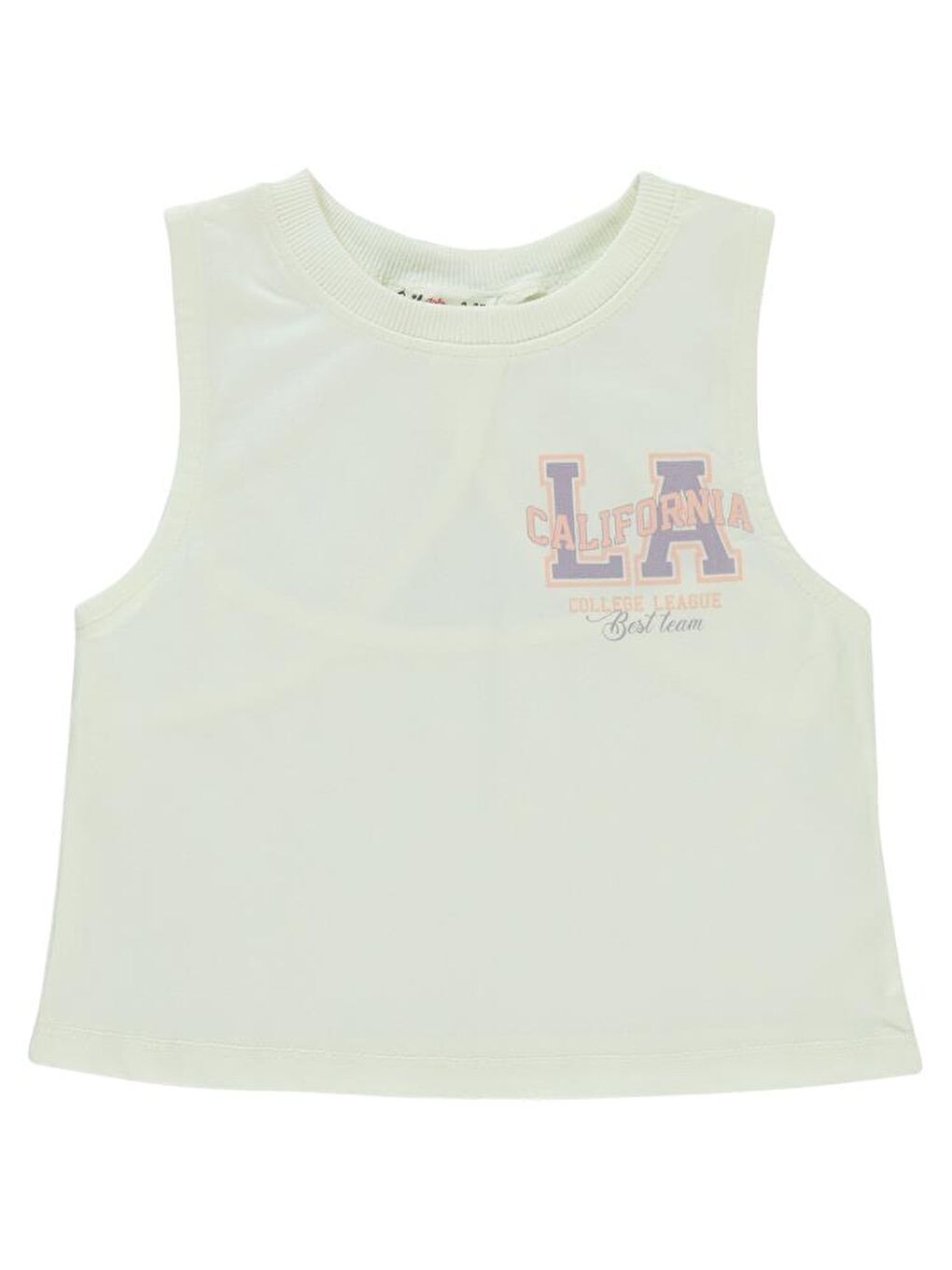 Ekru Girls California Baskılı 2-5 Yaş Tişört-1