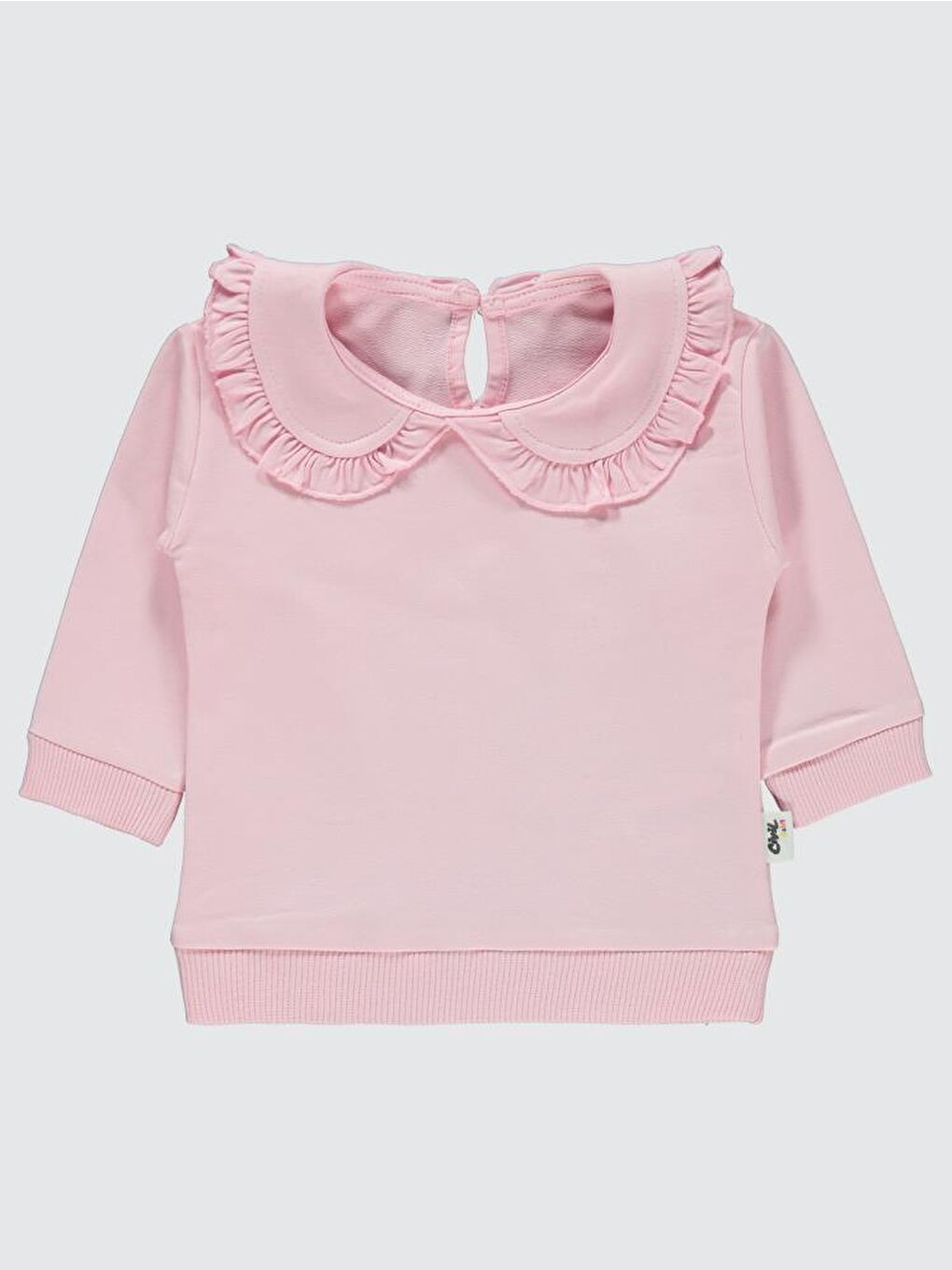 Pembe Baby Düz 6-18 Ay Sweatshirt-1