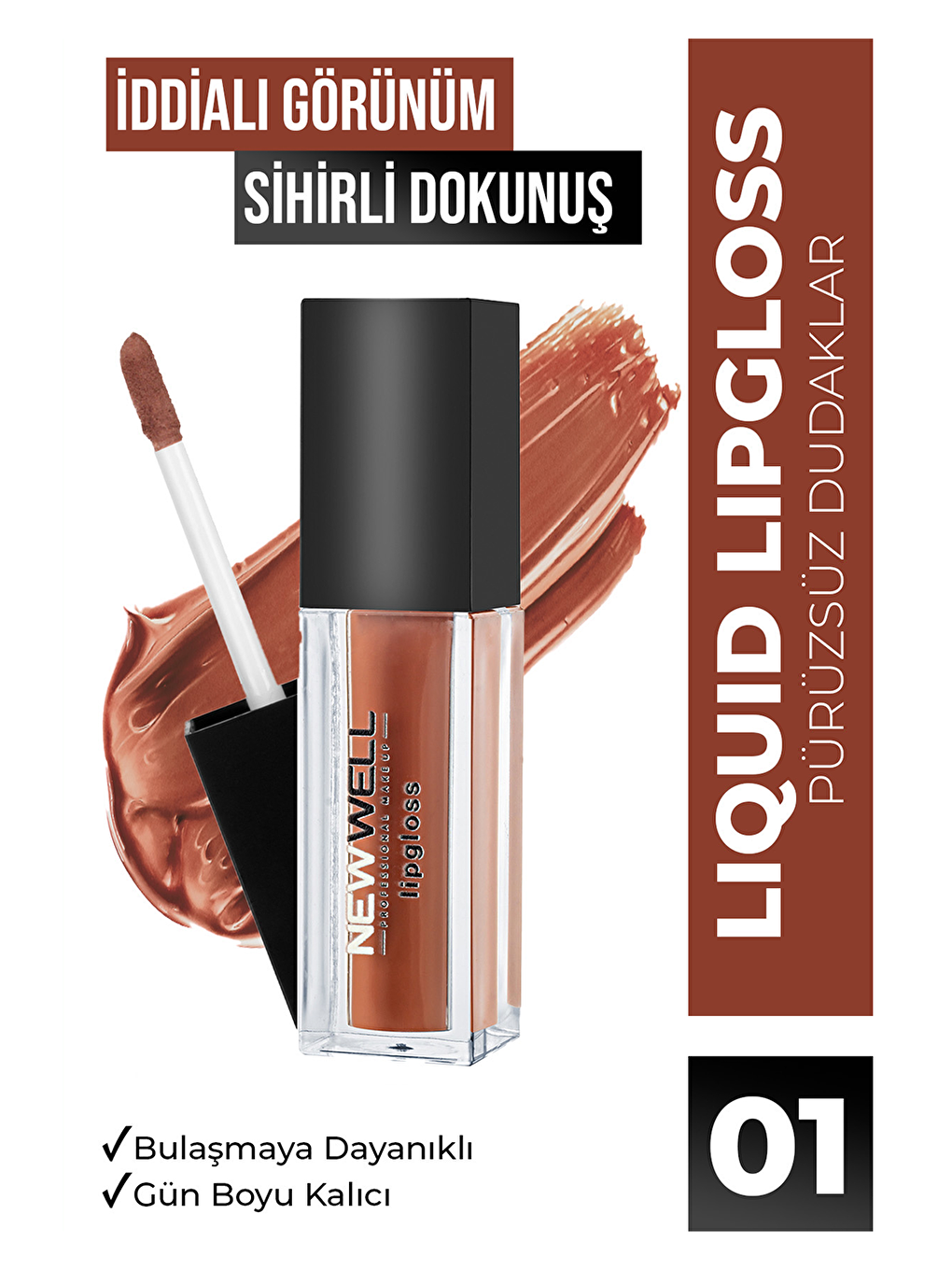 New Well Açık Nude Liquid Matte Lipgloss 01