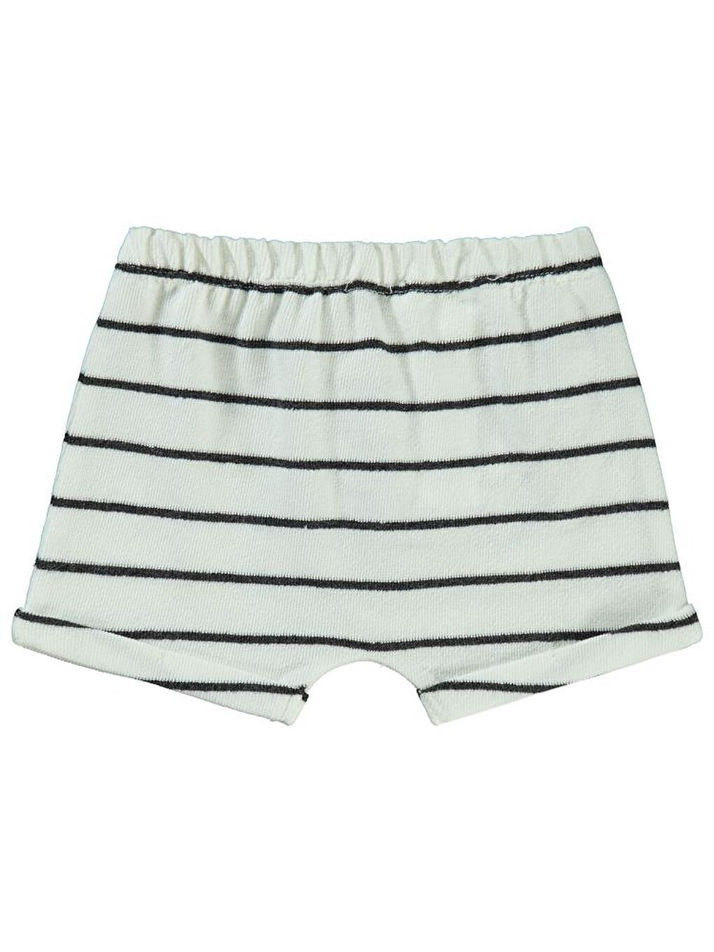 Ekru Baby Selanik Çizgili Etiketli 6-18 Ay Şort