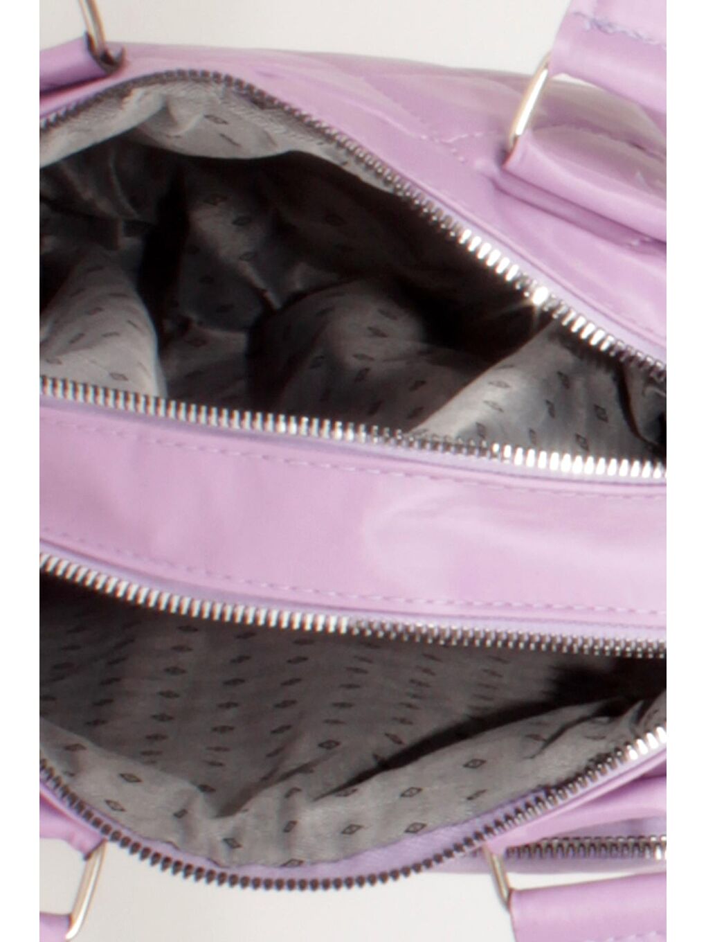 Lila Kadın Kapitoneli Üç Bölmeli El ve Omuz Çantası (10457)-2