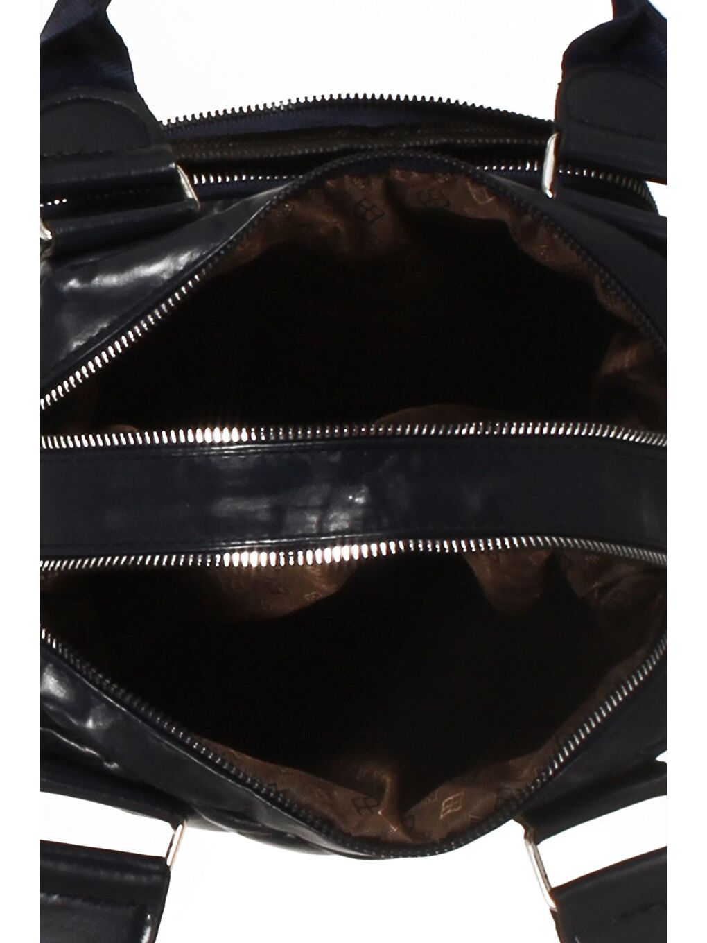 Lacivert Kadın Kapitoneli Üç Bölmeli El ve Omuz Çantası (10457)-4