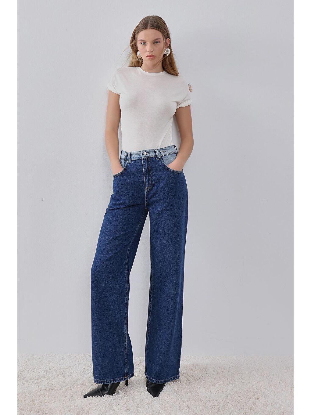 Pieces of Melon Mavi Wide Leg Relaxed Fit Jean