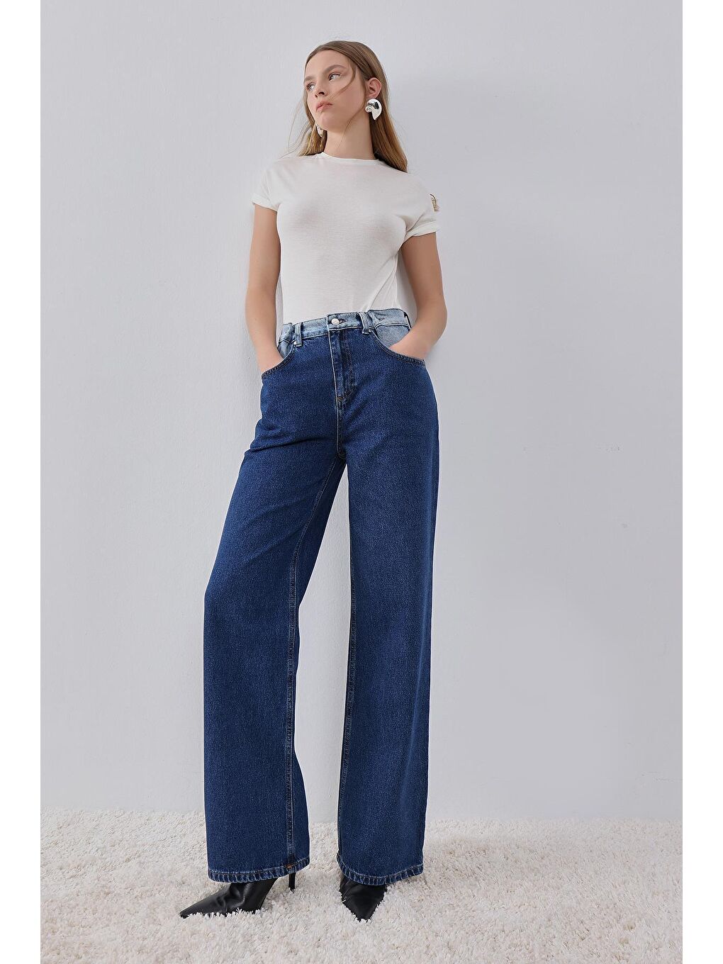 Pieces of Melon Mavi Wide Leg Relaxed Fit Jean - 1