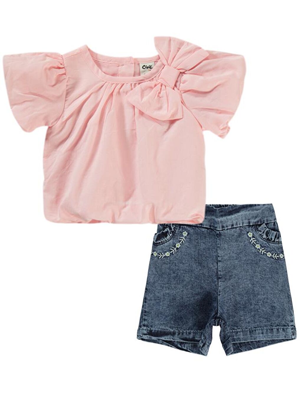 Pembe Baby Fiyonklu 6-18 Ay Takım-2