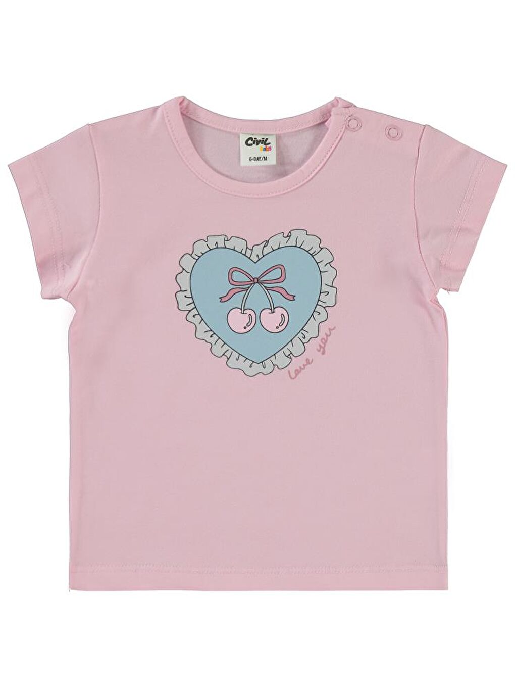 Pembe Baby Kalp Baskılı 6-18 Ay Takım-1