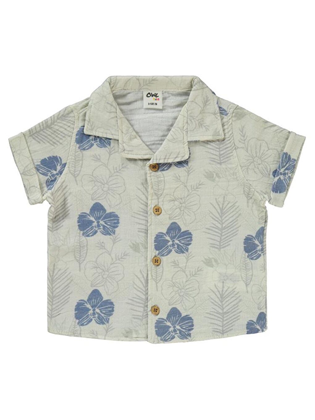 İndigo Baby Çiçek Desenli 6-18 Ay Takım-1